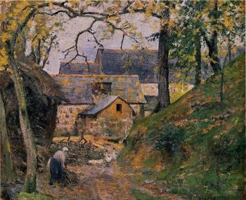 卡米耶 畢沙羅 Farm at Montfoucault 卡米耶 畢沙羅 Farm at Montfoucault